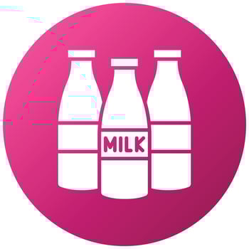 Milk Bottles Icon Style vector