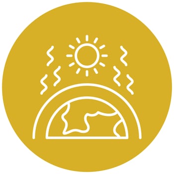 Greenhouse Effect Icon Style vector