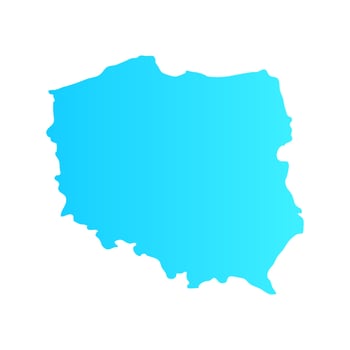 Poland map on white background vector