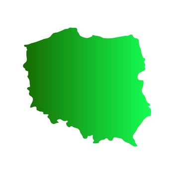 Poland map on white background vector