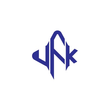 UFK letter logo creative design with vector graphic
