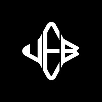 UEB letter logo creative design with vector graphic