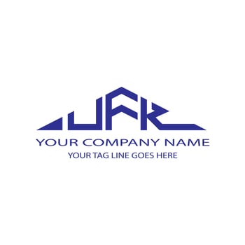 UFK letter logo creative design with vector graphic
