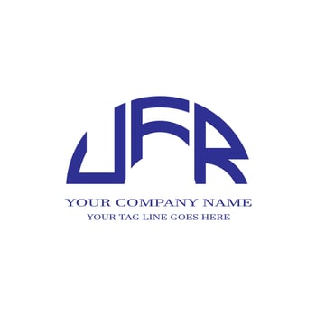 UFR letter logo creative design with vector graphic