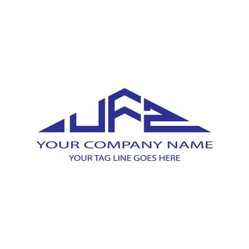 UFZ letter logo creative design with vector graphic