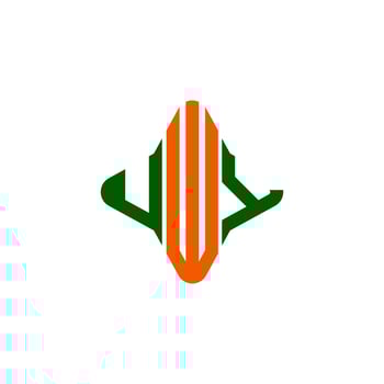 UWY letter logo creative design with vector graphic