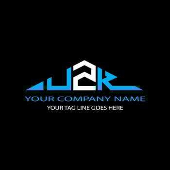 UZK letter logo creative design with vector graphic