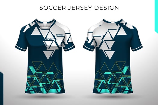 Front back tshirt design. Sports design for football, racing, cycling, gaming jersey vector. vector