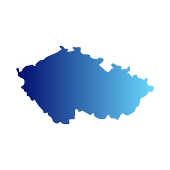 Czech republic map on white background vector
