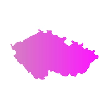 Czech republic map on white background vector