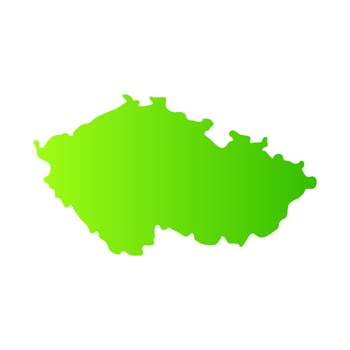 Czech republic map on white background vector