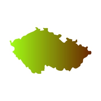 Czech republic map on white background vector