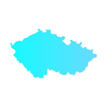 Czech republic map on white background vector