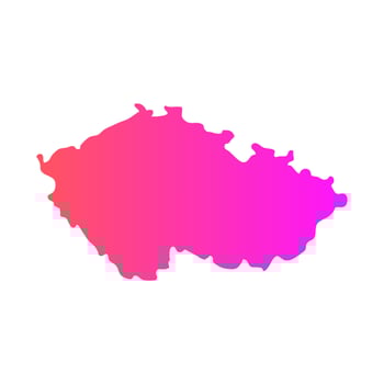 Czech republic map on white background vector