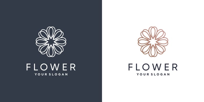 Flower logo with creative idea Premium Vector part 2