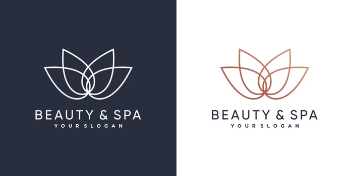 Beauty and spa logo with beauty lotus concept Premium Vector part 6
