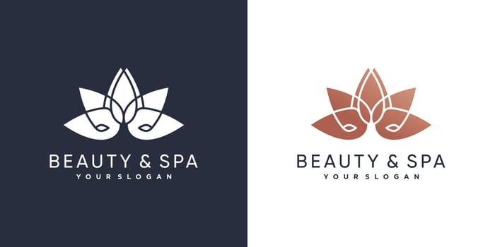 Beauty and spa logo with beauty lotus concept Premium Vector part 8