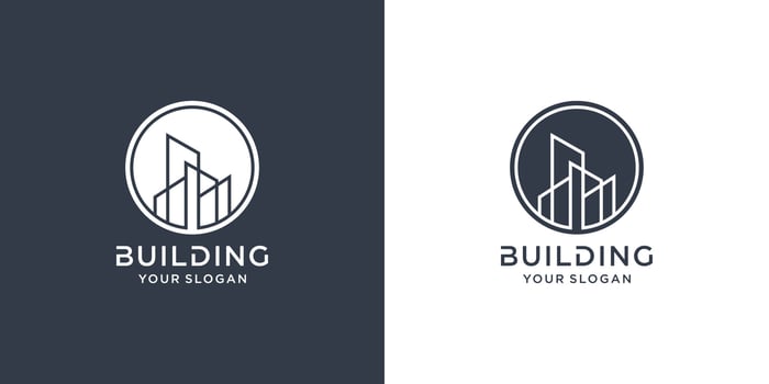 Building logo with line concept Premium Vector part 1