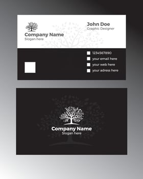 Print media design business card design vector