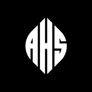 AXS circle letter logo design with circle and ellipse shape. AXS ellipse letters with typographic style. The three initials form a circle logo. AXS Circle Emblem Abstract Monogram Letter Mark Vector. vector