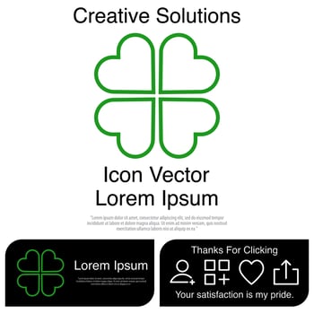 Four Leaf Clover Icon EPS 10 vector