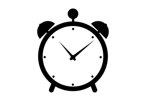 Clock Alarm Icon Vector Illustration isolated on white background