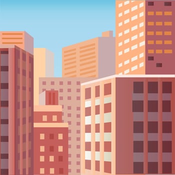 Modern City View Illustration vector