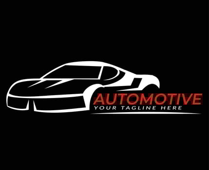 sport car logo with branding on the side of the logo vector