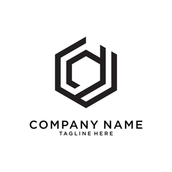 D or DD letter logo design vector. vector