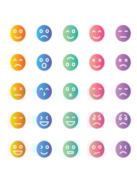 Emoticon Icon Set 30 isolated on white background vector