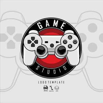 GAME LOGO TEMPLATE READY FORMAT EPS 10 vector