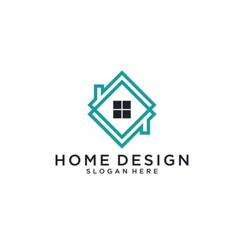 Real estate logo vector home design concept.