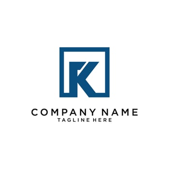 Initial letter K icon logo design concept. vector