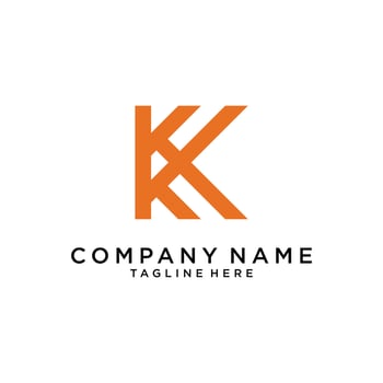 Initial letter K icon logo design concept. vector