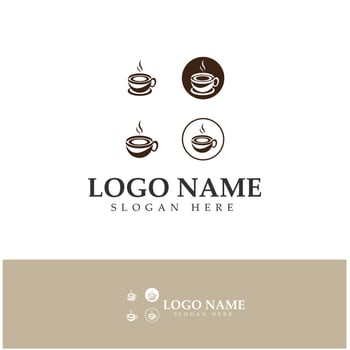 Coffee cup Logo Template vector icon illustration  design