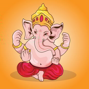 Lord Ganapati for Happy Ganesh Chaturthi festival religious banner Indian God famous for festival Ganesh Chaturthi vector