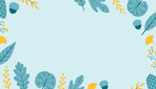 Autumn flat design vector background fall leaves illustration