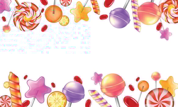Realistic Sweets Background vector