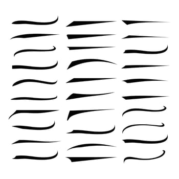 Text tail Swoosh calligraphy font style vector