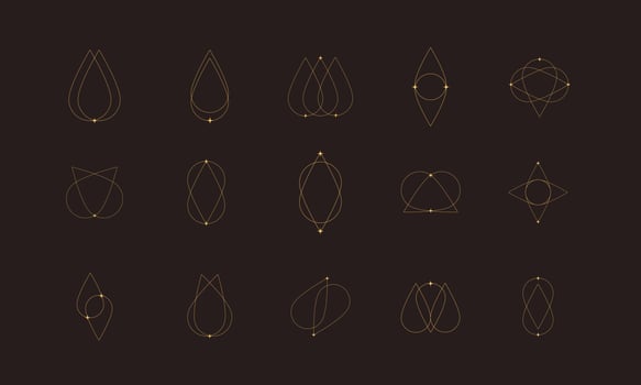 Aesthetic geometric minimalist  with star vector