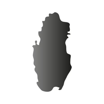 Qatar map on white background vector