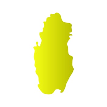 Qatar map on white background vector