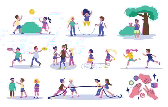 Children Active Games Set vector
