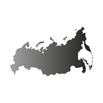 Russia map on white background vector