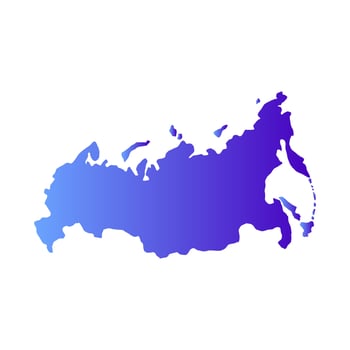 Russia map on white background vector