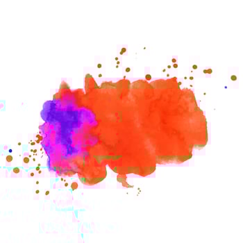Abstract isolated colorful vector watercolor splash.