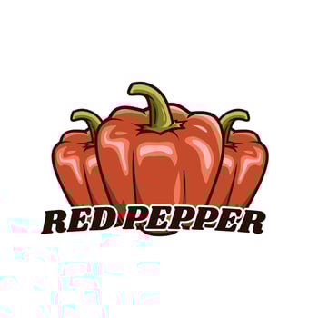red bell pepper vector design