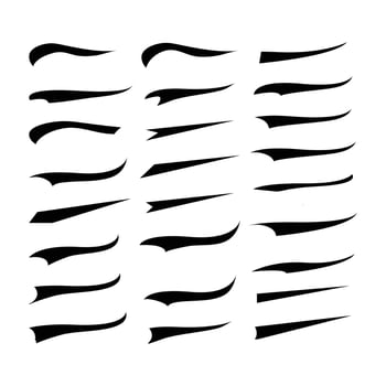 Text tail Swoosh calligraphy font style vector