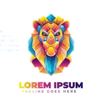 Colorful Lion Logo Template vector