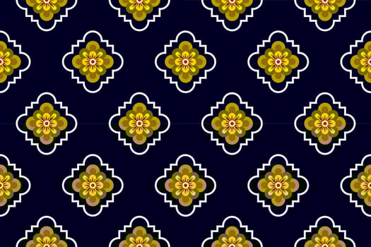 Geometric ethnic oriental ikat pattern traditional Design for background,carpet,wallpaper,clothing,wrapping,Batik,fabric,Vector illustration.embroidery style. vector